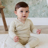 Pijama Cruzado Orgánico Rayas Hay/Cloud
