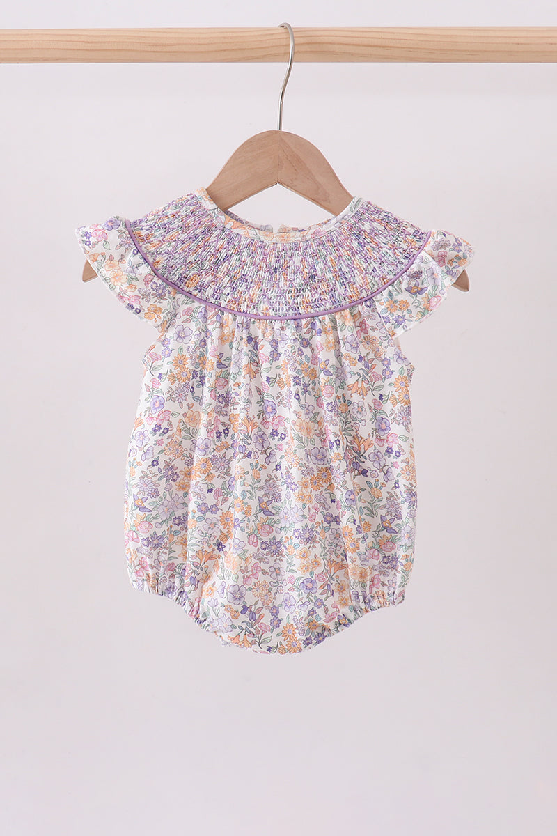 Floral Morada Smock